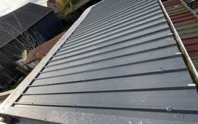 Décapage et remise en peinture de toiture en bac acier